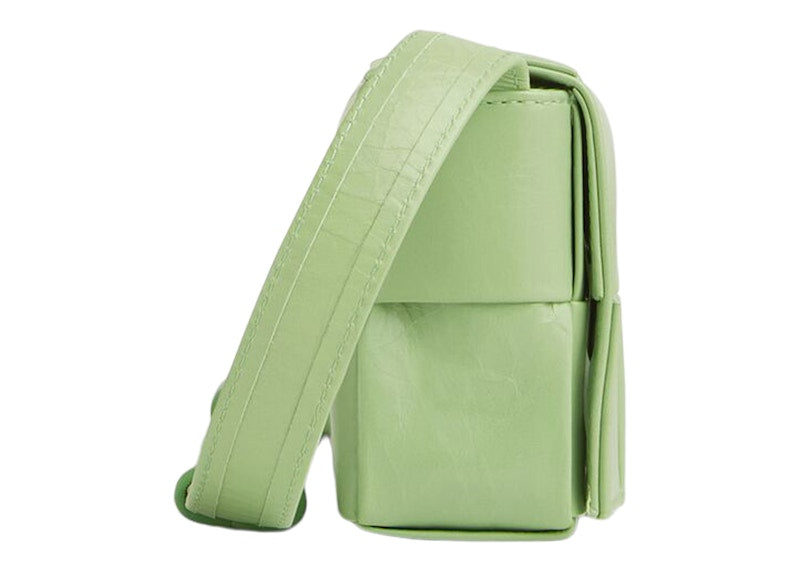 Bottega Veneta Candy Cassette Crossbody Bag Mini Intreccio Pistachio