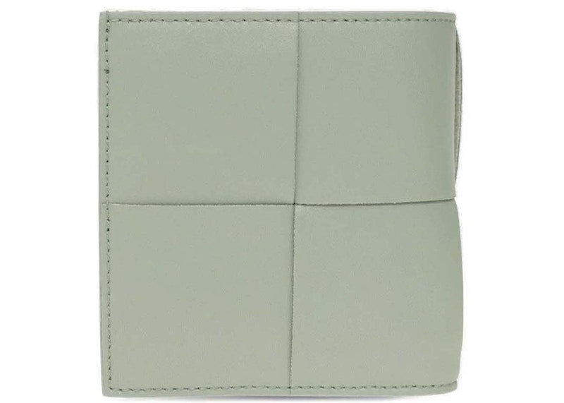 Bottega Veneta Cassette Bi-Fold Wallet New Sauge/Silver