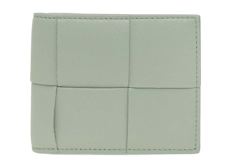 Bottega Veneta Cassette Bi-Fold Wallet New Sauge/Silver