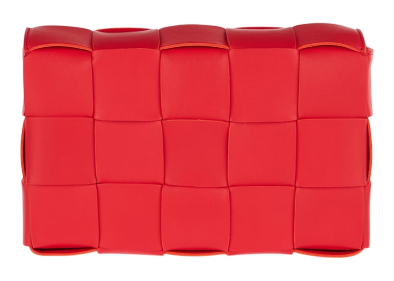 Bottega Veneta Cassette Crossbody Bag Intreccio Redstone