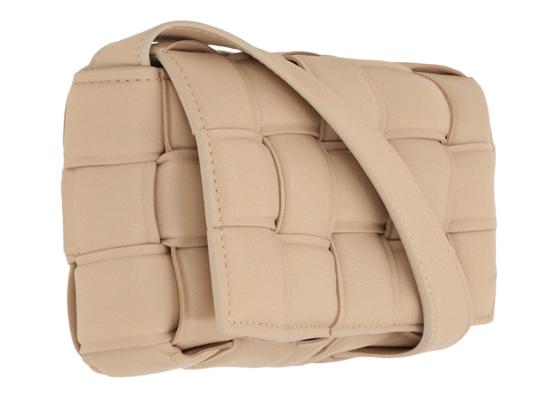 Bottega Veneta Cassette Shoulder Bag Mini Padded Intrecciato Beige