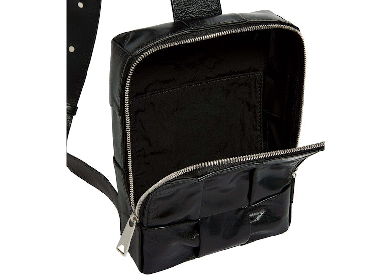 Bottega Veneta Cassette Sling Crossbody Bag Black