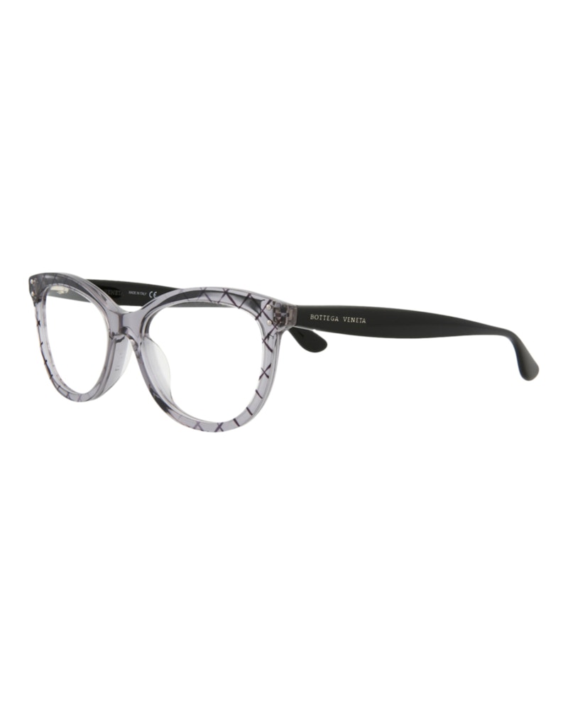 Bottega Veneta Cat Eye-Frame Acetate Optical Frames Grey Black Transparent (BV0235O-30006409-001)