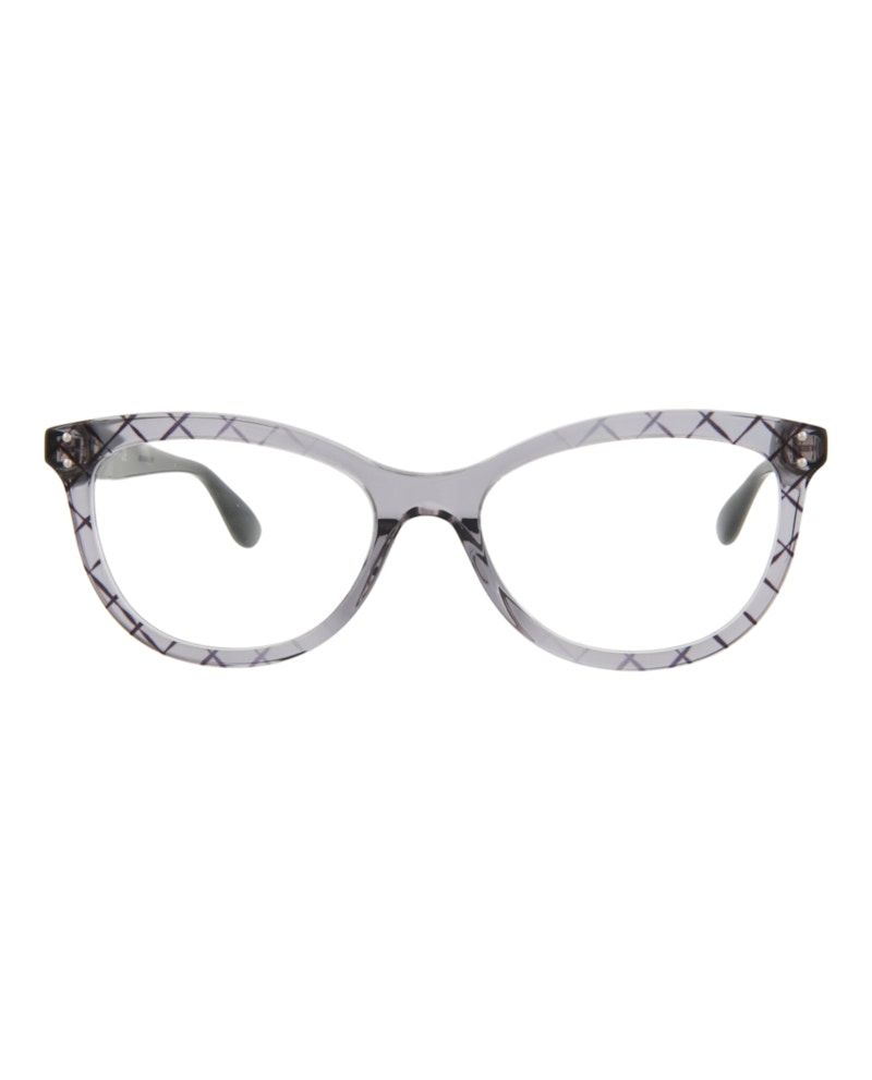 Bottega Veneta Cat Eye-Frame Acetate Optical Frames Grey Black Transparent (BV0235O-30006409-001)