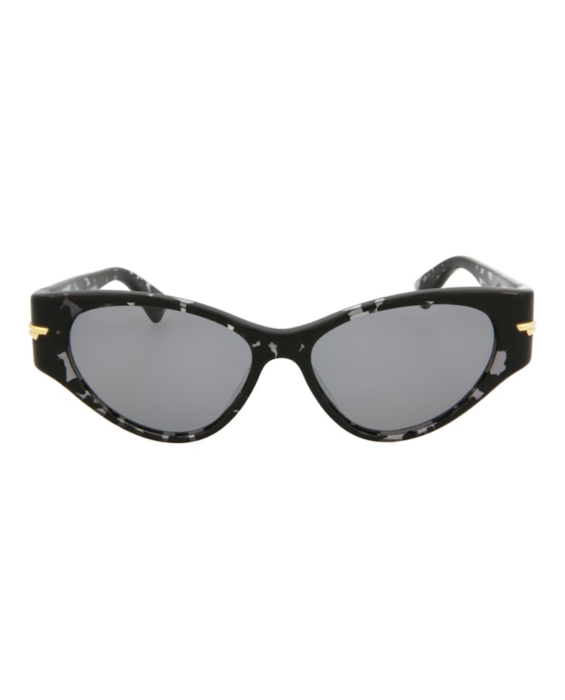 Bottega Veneta Cat Eye-Frame Acetate Sunglasses Black Black Grey (BV1002S-30007849-002)