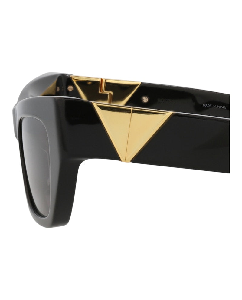 Bottega Veneta Cat Eye-Frame Acetate Sunglasses Black Black Grey (BV1177S-30013666-001)