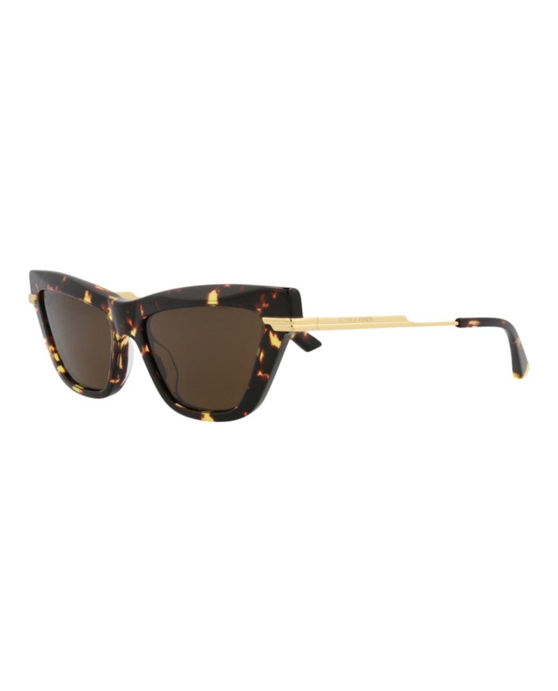 Bottega Veneta Cat Eye-Frame Recycled Acetate Sunglasses Havana Gold Brown (BV1241S-30014294-002)