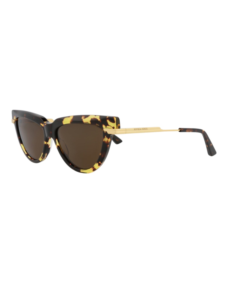 Bottega Veneta Cat Eye-Frame Recycled Acetate Sunglasses Havana Gold Brown (BV1265S-30014573-002)