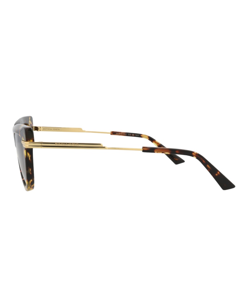Bottega Veneta Cat Eye-Frame Recycled Acetate Sunglasses Havana Gold Brown (BV1265S-30014573-002)