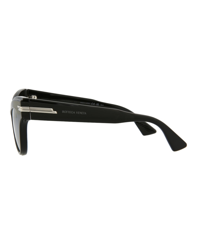 Bottega Veneta Cat Eye Sunglasses Black/Black/Silver (BV1004S-30007851-006)