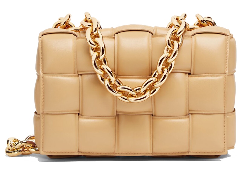 Bottega Veneta Chain Cassette Crossbody Bag Almond