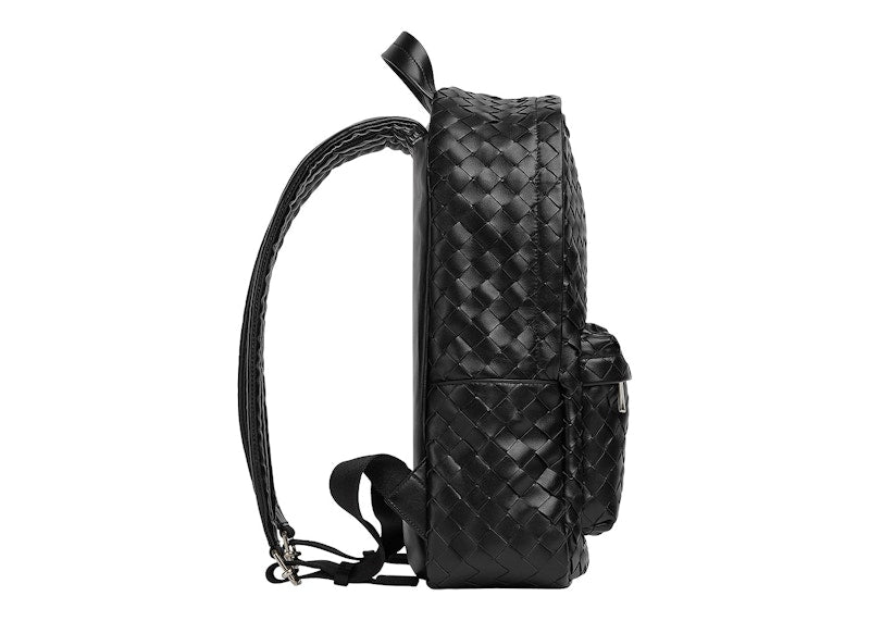 Bottega Veneta Classic Backpack Small Intrecciato Black