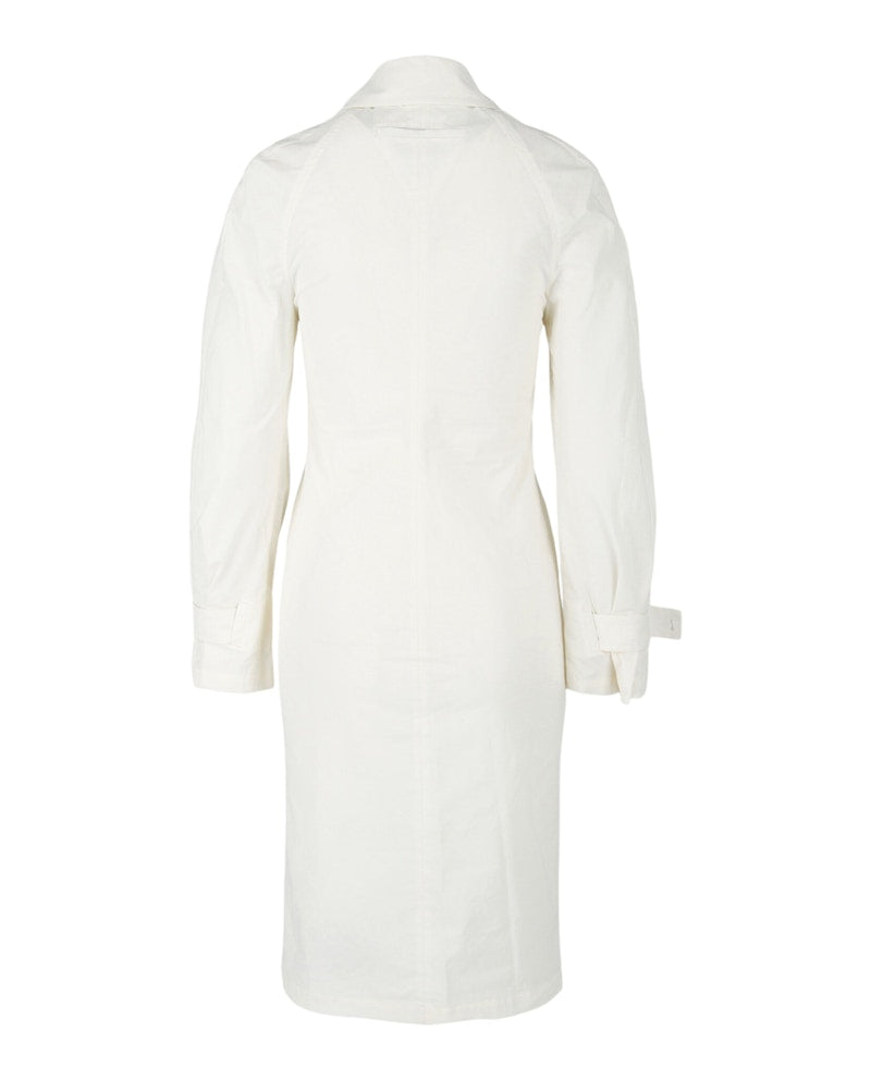 Bottega Veneta Collared Shirt Dress Chalk
