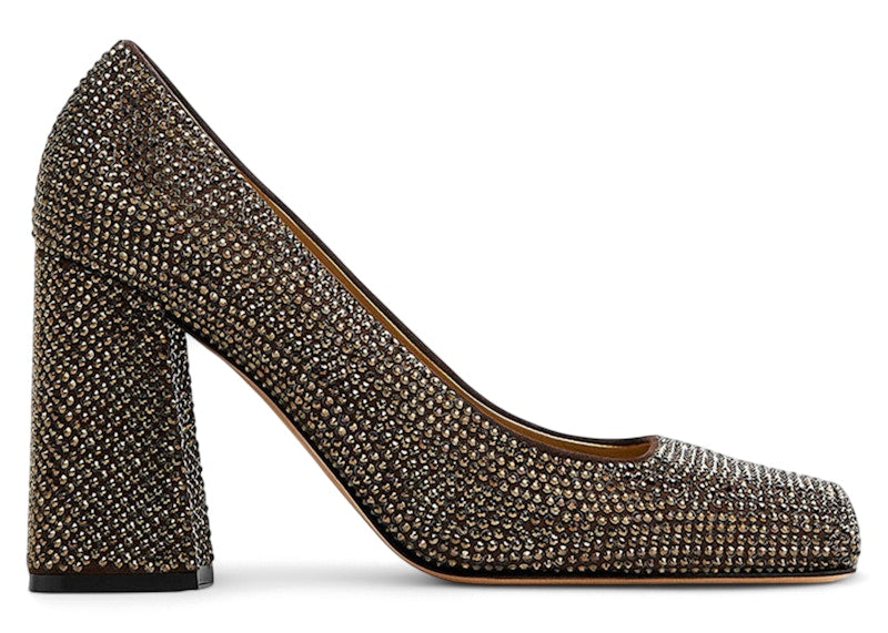 Bottega Veneta Crystal Embellished Tower Pumps Brown (Women's)