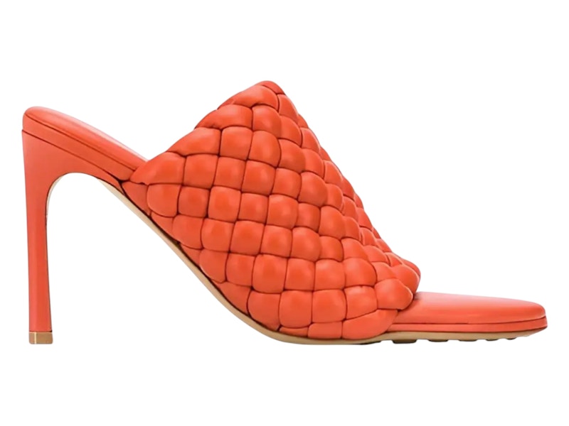 Bottega Veneta Curve Leather Sandals Orange (Women's)