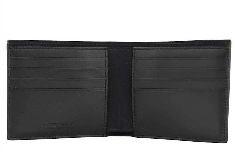 Bottega Veneta Elastic Band Bi-fold Wallet Black / Green