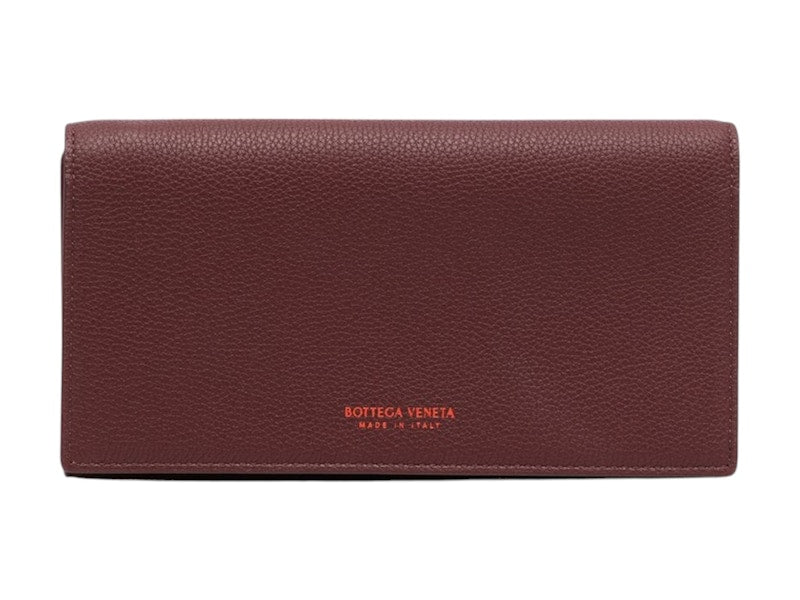 Bottega Veneta Embossed Logo Continental Wallet Burgundy