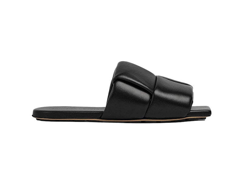 Bottega Veneta Flat Sandal Black Leather