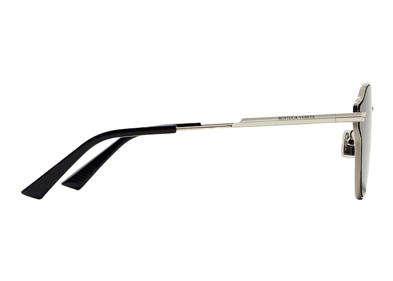 Bottega Veneta Glaze Metal Aviator Sunglasses Silver/Grey (756328V44508107)