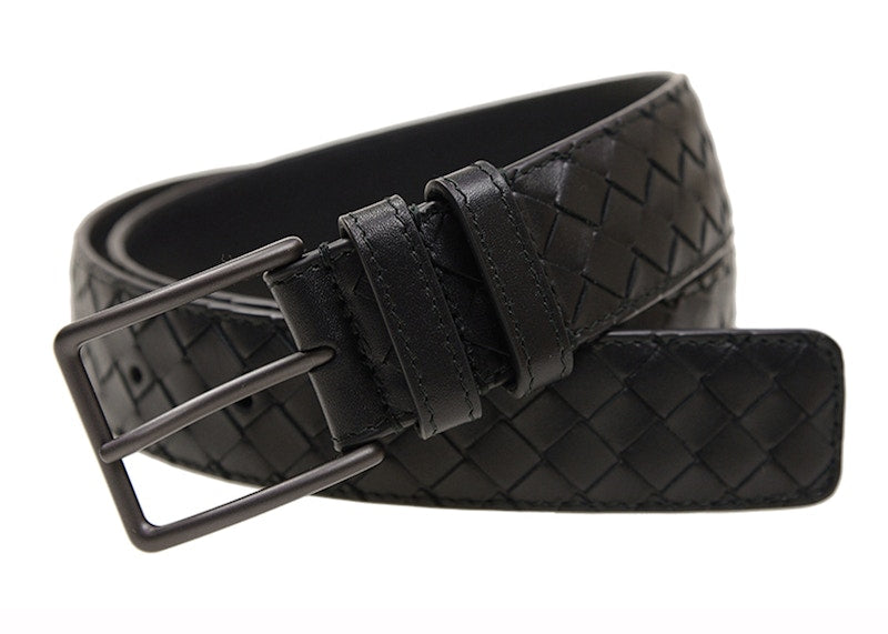 Bottega Veneta Intrecciato Belt Black