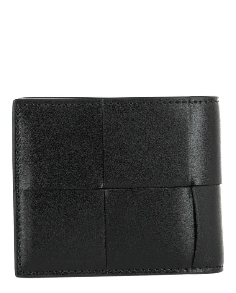 Bottega Veneta Intrecciato Bifold Wallet Black/Silver