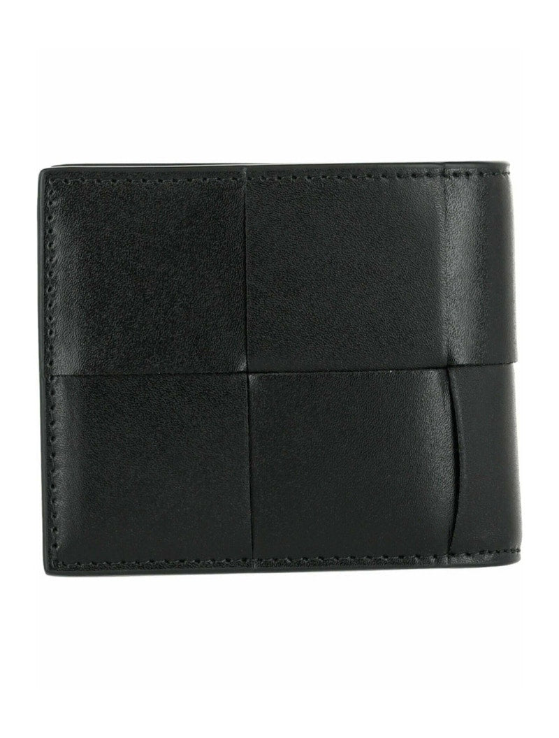 Bottega Veneta Intrecciato Bifold Wallet Black/Silver