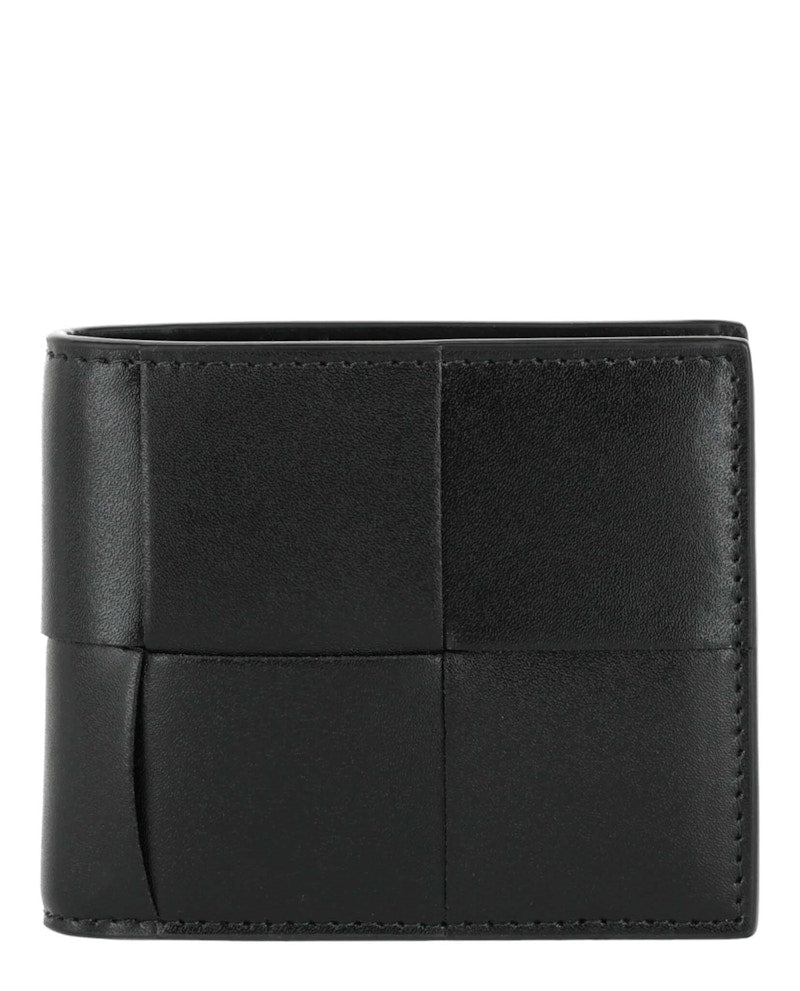 Bottega Veneta Intrecciato Bifold Wallet Black/Silver