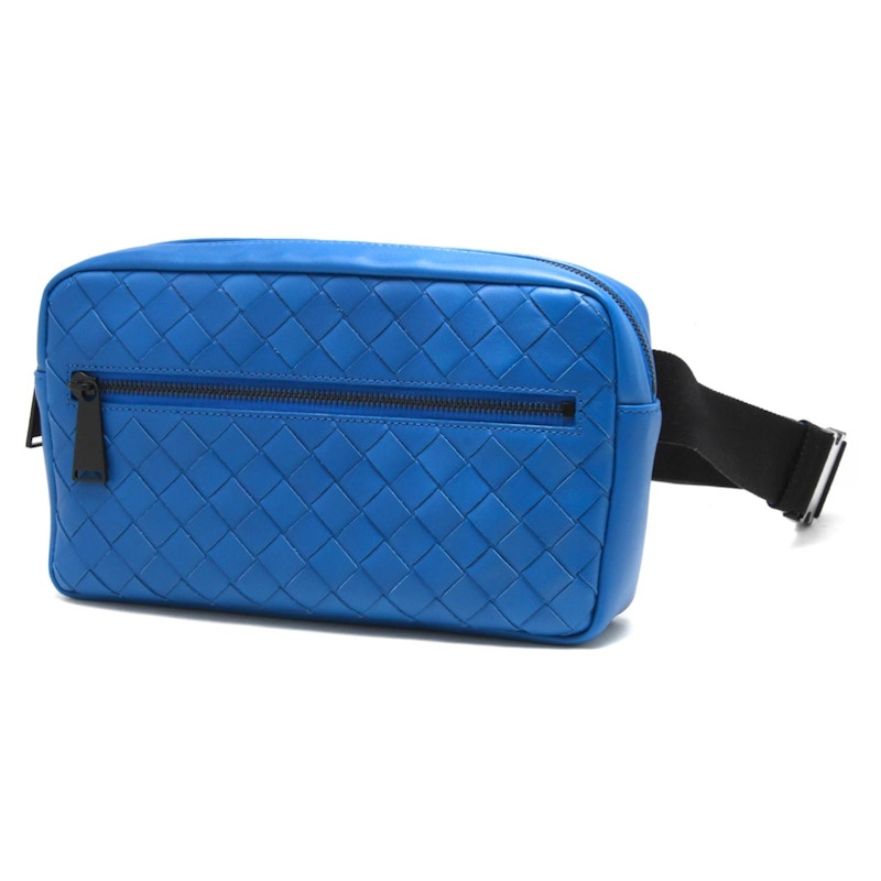 Bottega Veneta Intrecciato Body Bag Blue