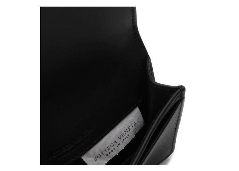 Bottega Veneta Intrecciato Leather Card Case Black