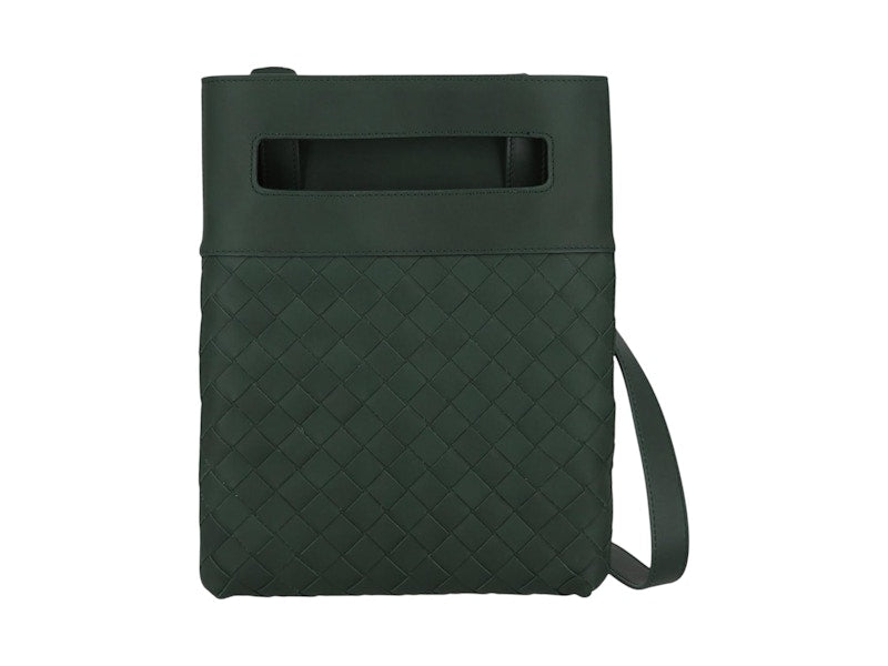 Bottega Veneta Intrecciato Leather Crossbody Bag Green