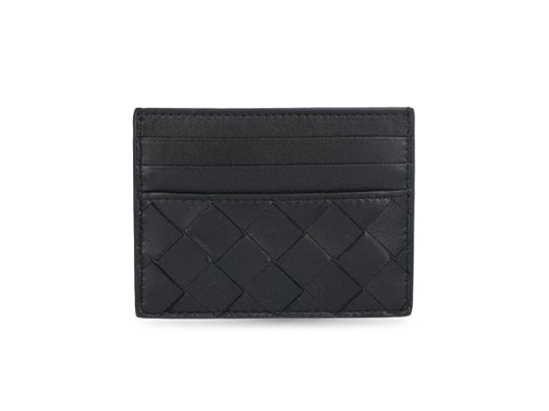 Bottega Veneta Intrecciato Weave (6 Slot) Wallet Black