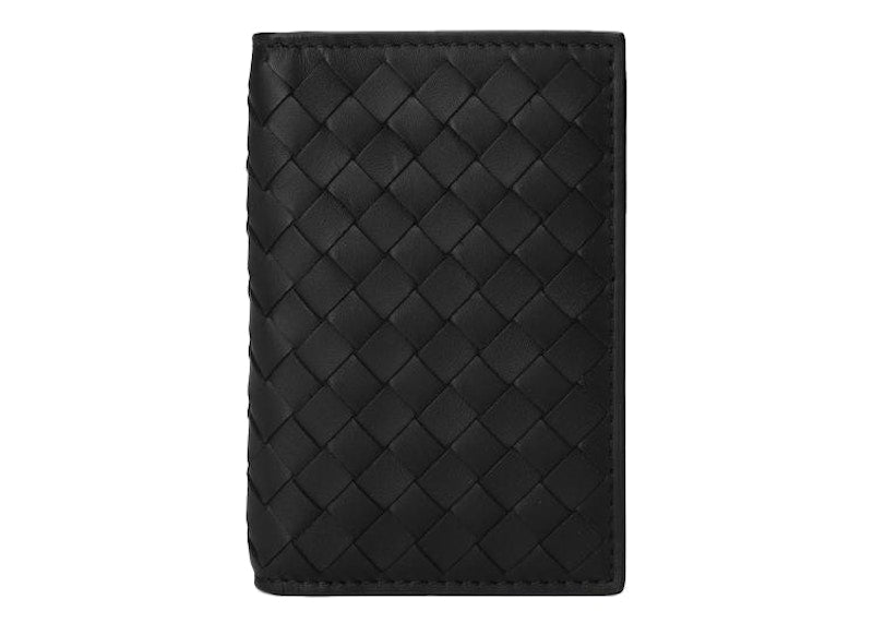 Bottega Veneta Intrecciato Weave Card Holder Black