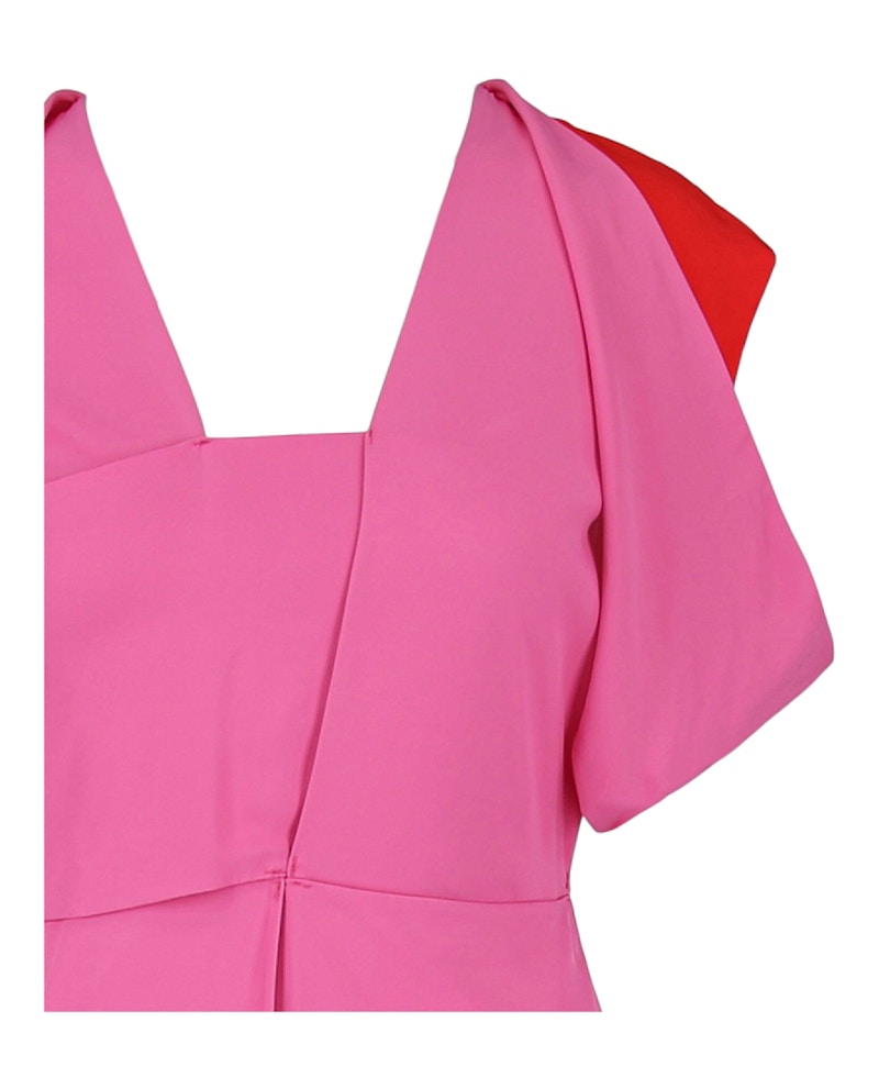 Bottega Veneta Jersey Draped Midi Dress Bubble Gum