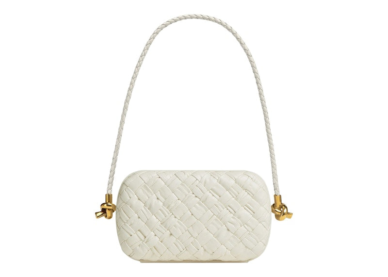 Bottega Veneta Knot Foulard Intrecciato Minaudiere On Strap Bone