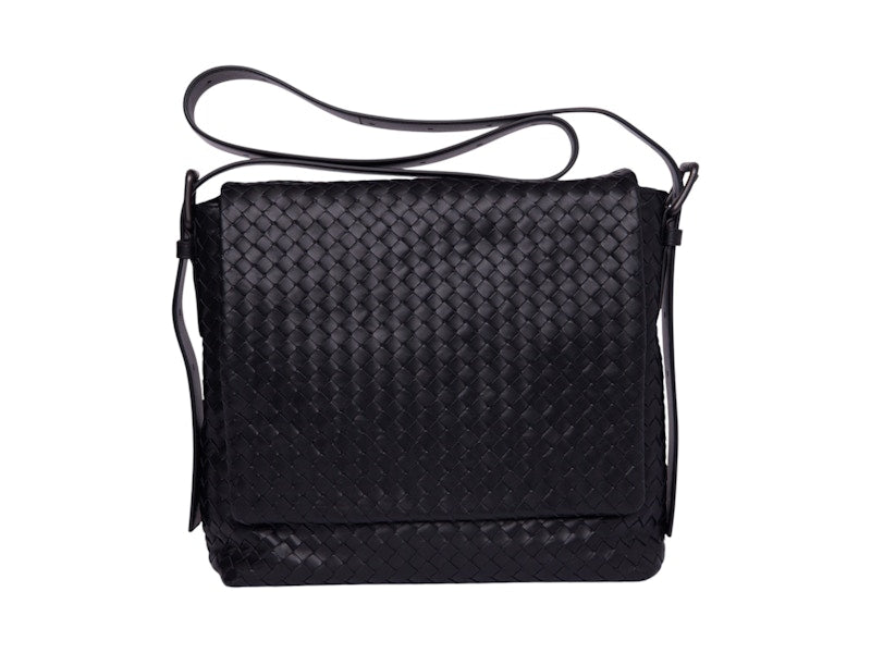 Bottega Veneta Leather Crossbody Bag Black
