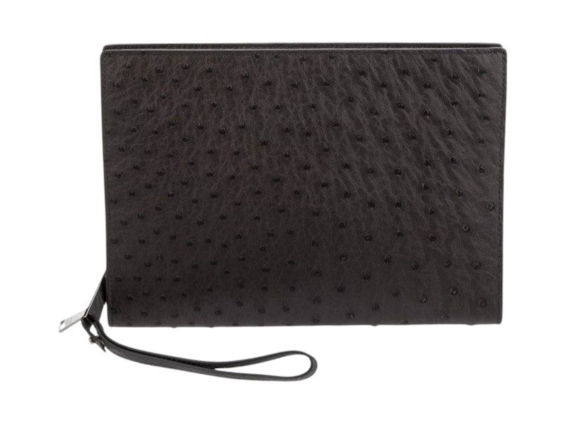 Bottega Veneta Leather Document Case Grey