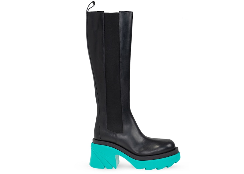 Bottega Veneta Leather Heel Boot Black Water (Women's)