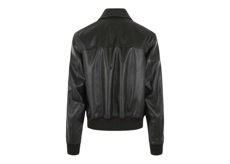 Bottega Veneta Leather Padded Jacket Dark Green