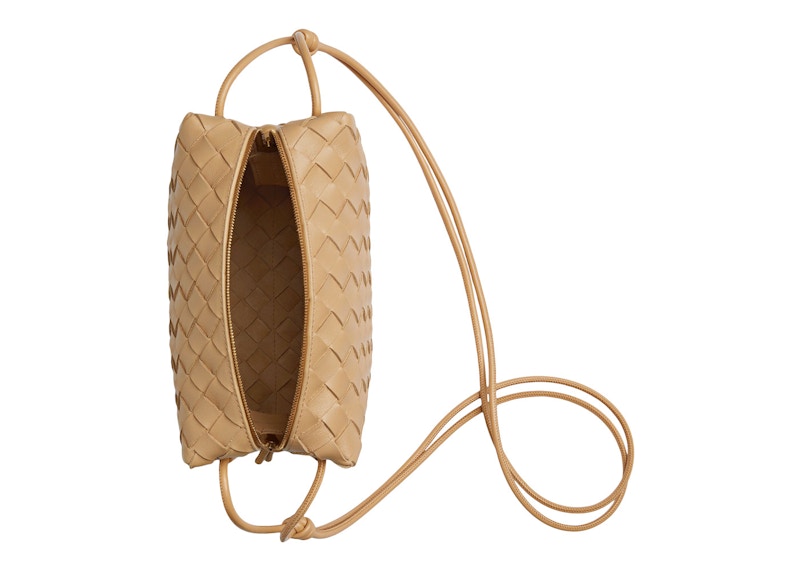 Bottega Veneta Loop Intrecciato Camera Bag Small Almond