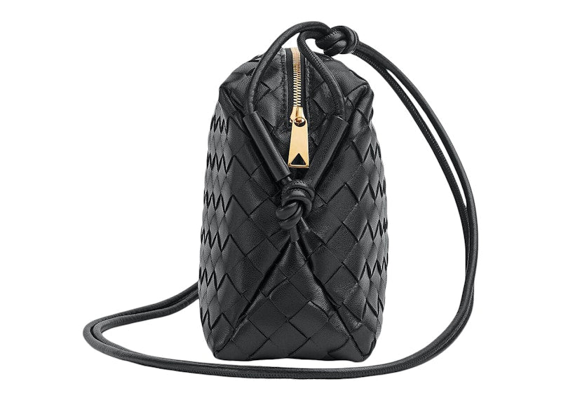 Bottega Veneta Loop Intrecciato Camera Bag Small Black