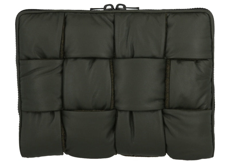 Bottega Veneta Maxi Intrecciato Puffer Laptop Pouch Black