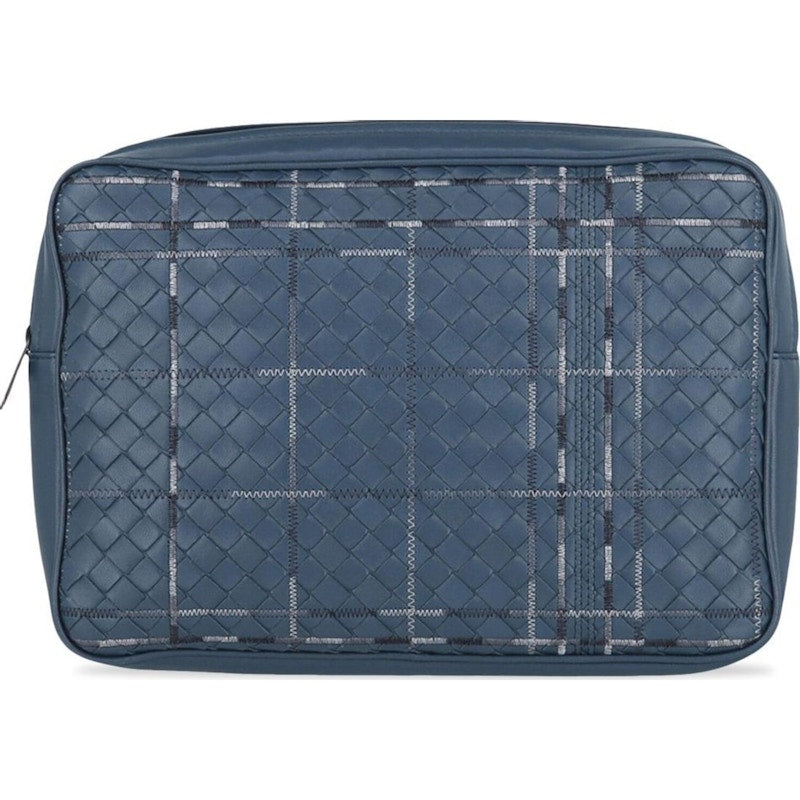 Bottega Veneta Metropolis Leather Wash Bag Blue