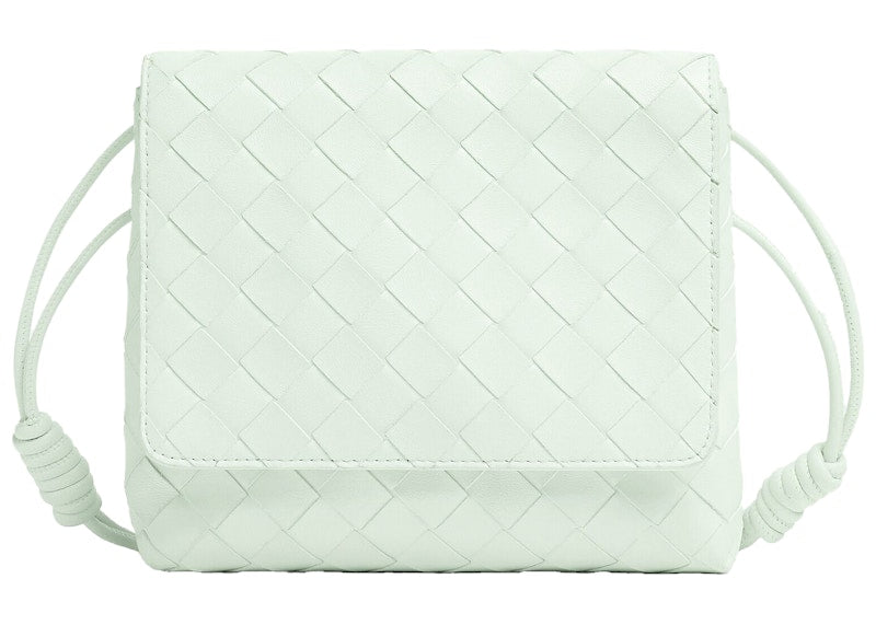 Bottega Veneta Mini Cross-Body Bag Intreccio Glacier