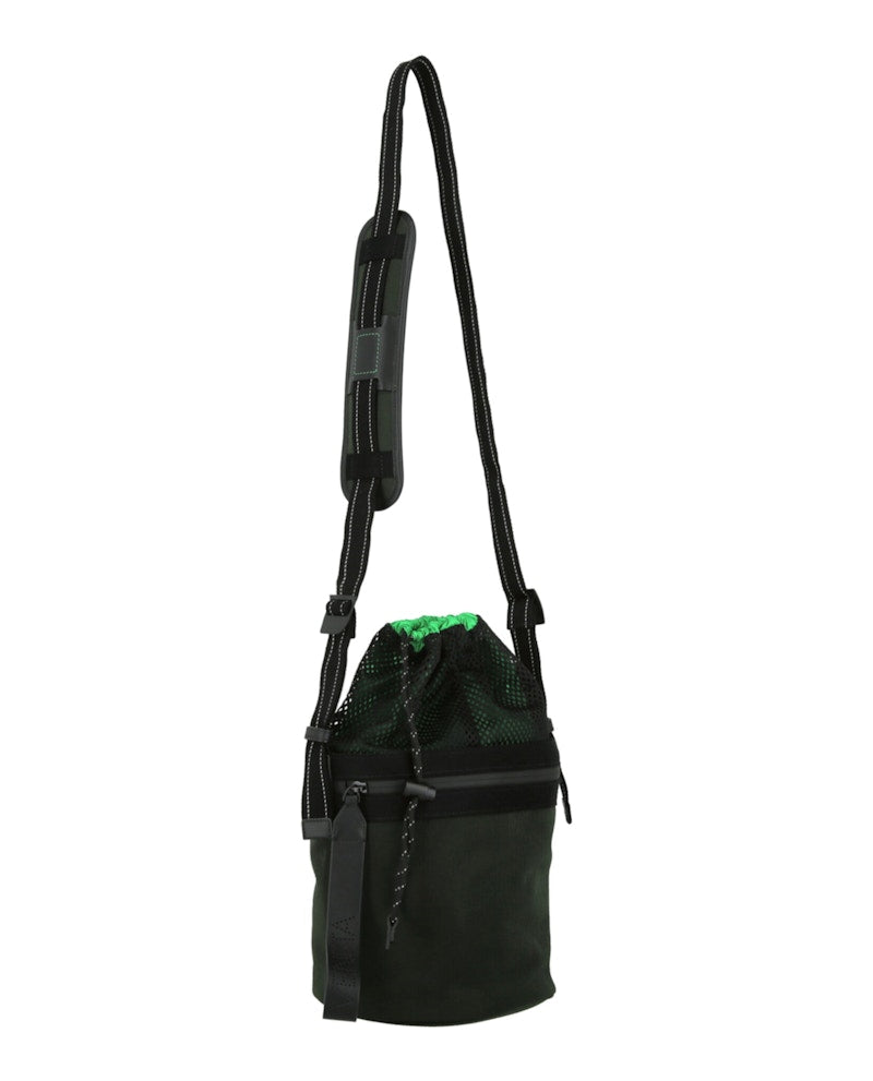 Bottega Veneta Nylon Bucket Bag Khaki