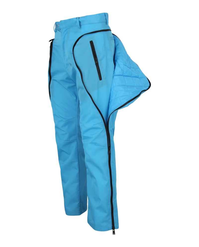 Bottega Veneta Nylon Straight-Leg Pants Bright Blue