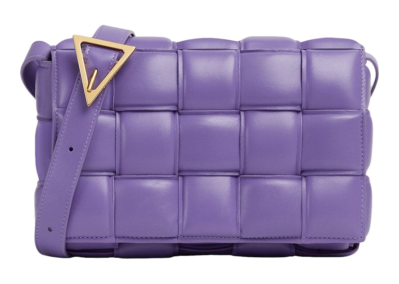 Bottega Veneta Padded Intreccio Cassette Crossbody Bag Purple