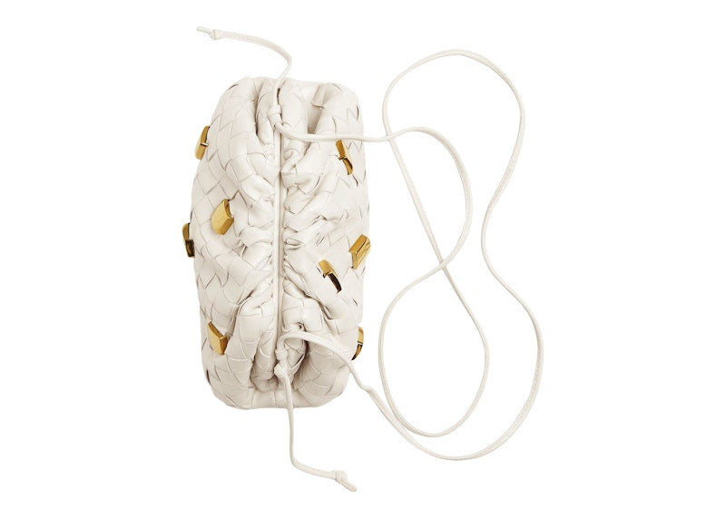 Bottega Veneta Pouch Mini Metallic Embellishment Chalk