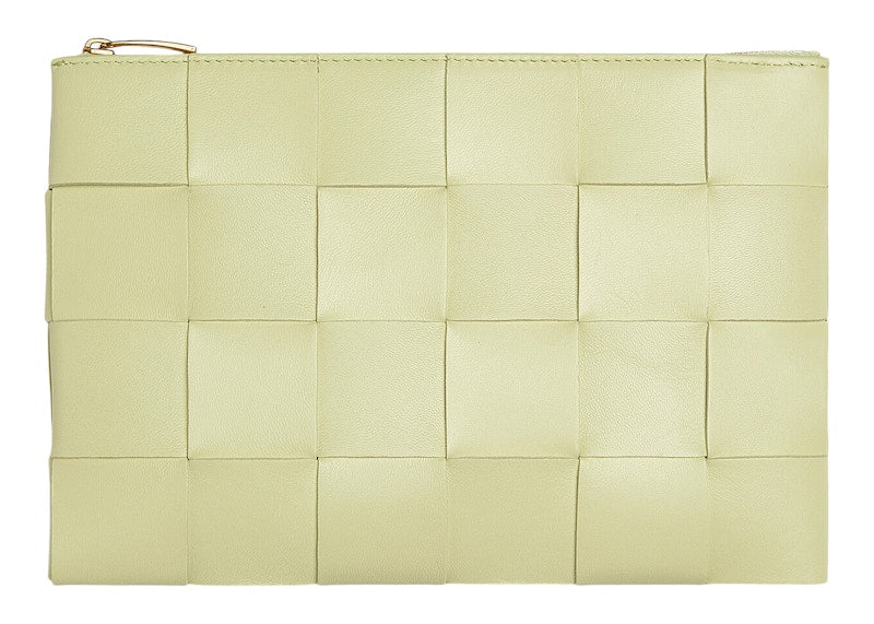 Bottega Veneta Pouch Small Intreccio Lemon Washed