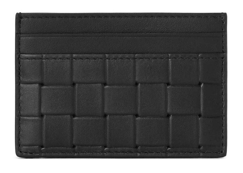 Bottega Veneta Printed Intrecciato Card Case Black