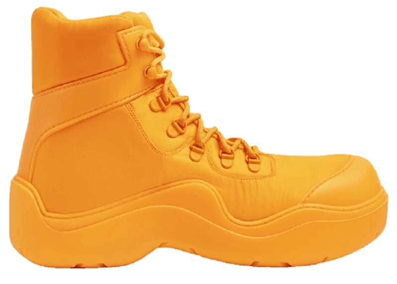 Bottega Veneta Puddle Bomber Ankle Boot Tangerine